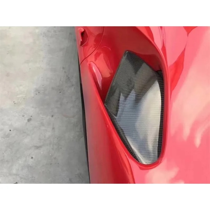 For 488 Carbon Fiber Side Vent for  488 GTB Spider Dry Carbon Fiber Rear Side Fender air Vents